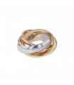 Cartier Trinity diamond and three-tones gold ring