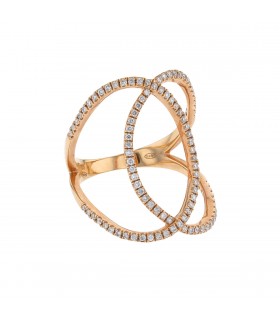 Djula Graphique diamonds and gold ring