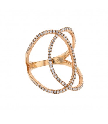 Djula Graphique diamonds and gold ring