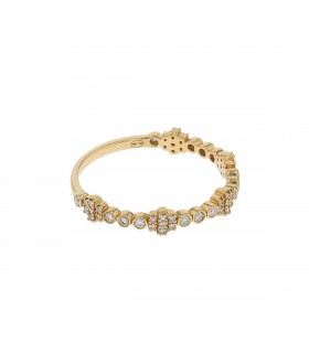Djula Fleurettes diamonds and gold ring