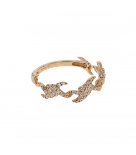 Djula Barbelé diamonds and gold ring