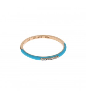 Djula Marbella enamel, diamonds and gold ring