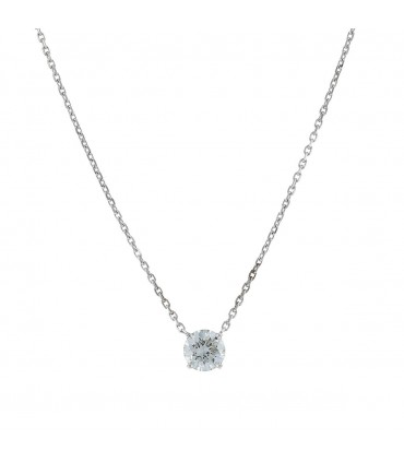 Diamond and gold necklace - GIA certificate 1,04 ct J VVS2