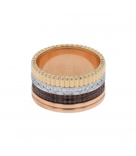 Boucheron Quatre diamonds, PVD and gold ring