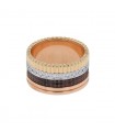 Boucheron Quatre diamonds, PVD and gold ring