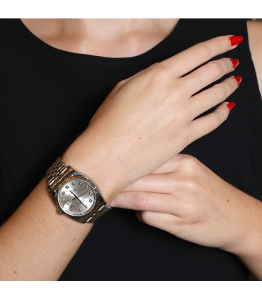 Rolex DateJust diamonds and stainless steel watch Circa 2016
