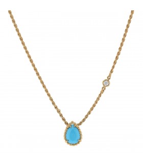 Boucheron Serpent Bohème turquoise, diamond and gold necklace