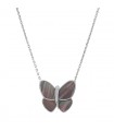 Van Cleef & Arpels Papillon mother-of-pearl, diamonds and gold necklace