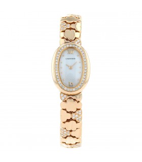 Cartier Mini Baignoire diamonds and gold watch