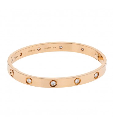 Bracelet Cartier Love 10 Diamants Taille 17