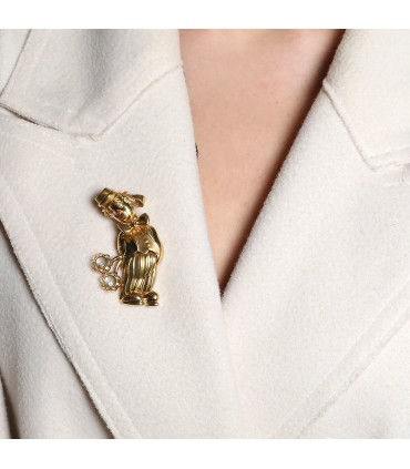 Chopard Happy Diamonds diamonds, ruby and 18k gold brooch pendant