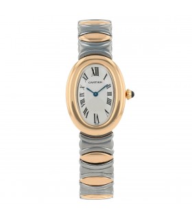 Cartier Baignoire 1920 gold and stainless steel watch