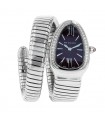 Bulgari Serpenti diamonds and stainless steel watch