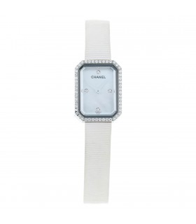 Chanel Première Mini diamonds, mother-of-pearl and stainless steel watch