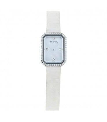 Chanel Première Mini diamonds, mother-of-pearl and stainless steel watch