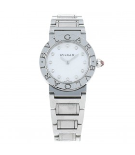 Bulgari Bulgari diamonds and stainless steel watch