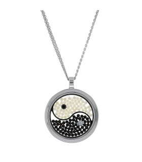 Chopard Happy Yin Yang pearls, onyx, diamond and gold necklace