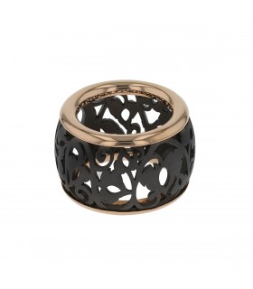 Pomellato Arabesque gold and titanium ring