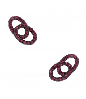 Pomellato rhodolite garnets and gold earrings