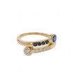 Diamonds and sapphires ring