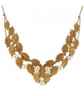 Buccellati gold and cultured pearl necklace