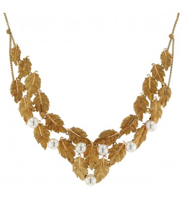 Buccellati gold and cultured pearl necklace