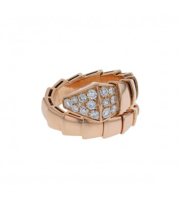 Bulgari Serpenti Viper diamonds and gold ring