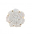 Chanel Camélia agate and gold brooch