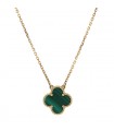 Van Cleef & Arpels Vintage Alhambra malachite and gold necklace