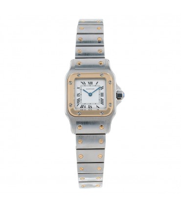 Cartier Santos stainless steel and gold watch