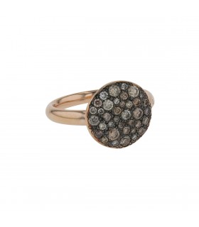 Pomellato Sabbia diamonds and gold ring