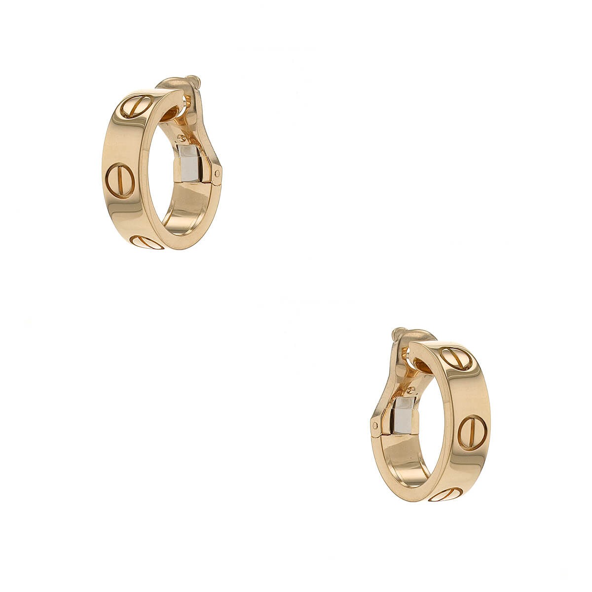 Cartier Love 18K 3 Diamonds Hoop Earrings Rose Gold – STYLISHTOP