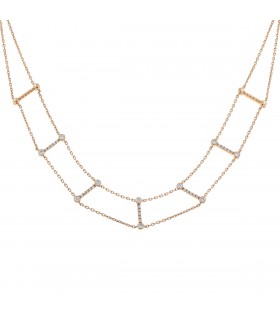 Djula diamonds and gold necklace
