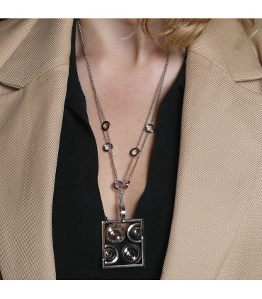 Chopard Happy Spirit diamonds and 18k gold necklace