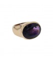 Amethyst and gold ring