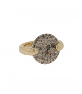 Pomellato Sabbia diamonds and gold ring