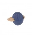 Pomellato Luna blue calcedony and gold ring