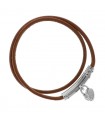 Hermès Vivi Ride leather and stainless steel necklace
