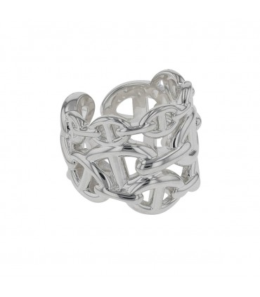 Hermès Chaîne d’Ancre Enchaînée silver ring