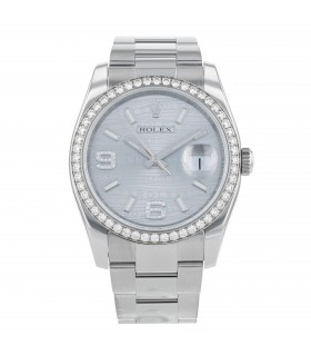 Rolex DateJust diamonds and stainless steel watch Circa 1997