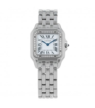 Cartier Panthère diamonds and stainless steel watch