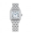 Cartier Panthère diamonds and stainless steel watch