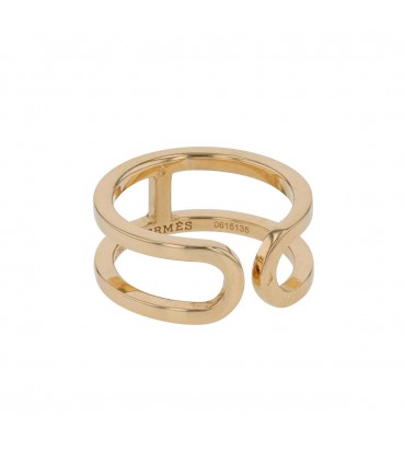 Hermès Ever Chaîne d’Ancre gold ring