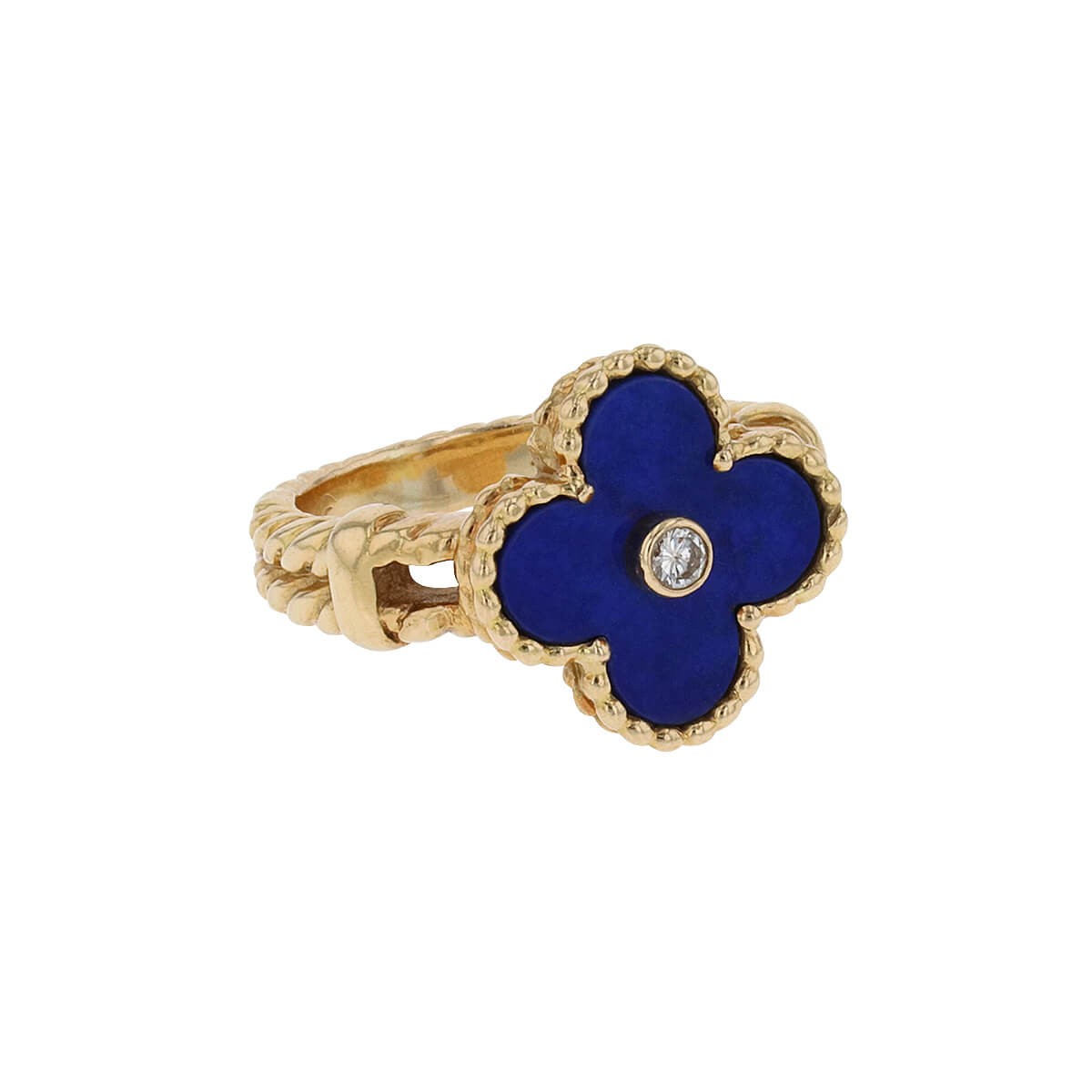 Van Cleef Arpels Alhambra lapis lazuli diamond and gold ring