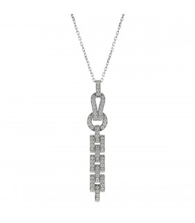 Cartier Agrafe diamonds and 18k gold necklace