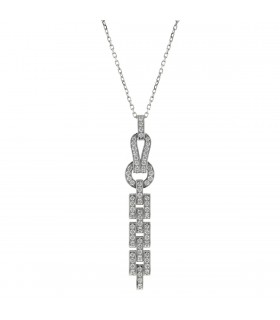 Cartier Agrafe diamonds and gold necklace