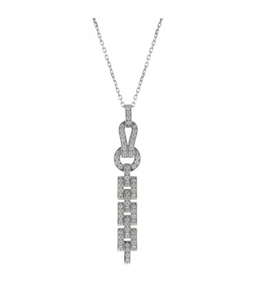 Cartier Agrafe diamonds and 18k gold necklace