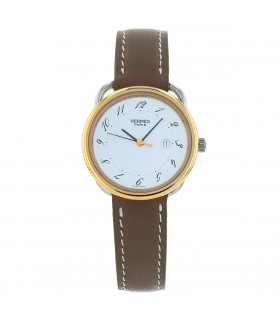 Hermès Arceau gold and stainless steel watch