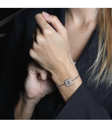 Mauboussin diamonds, color sapphires and gold bracelet