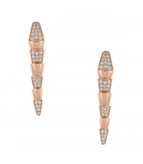 Bulgari Serpenti Viper diamonds and gold earrings